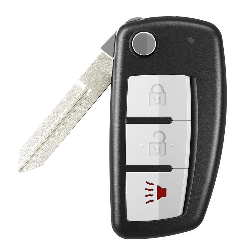 VOFONO جهاز دخول بدون مفتاح عن بُعد مفتاح قابل للطي غير مقصوص يناسب نيسان روج 2014 2015 2016 2017 بديل لـ FCC ID: CWTWB1G767 - Image 1